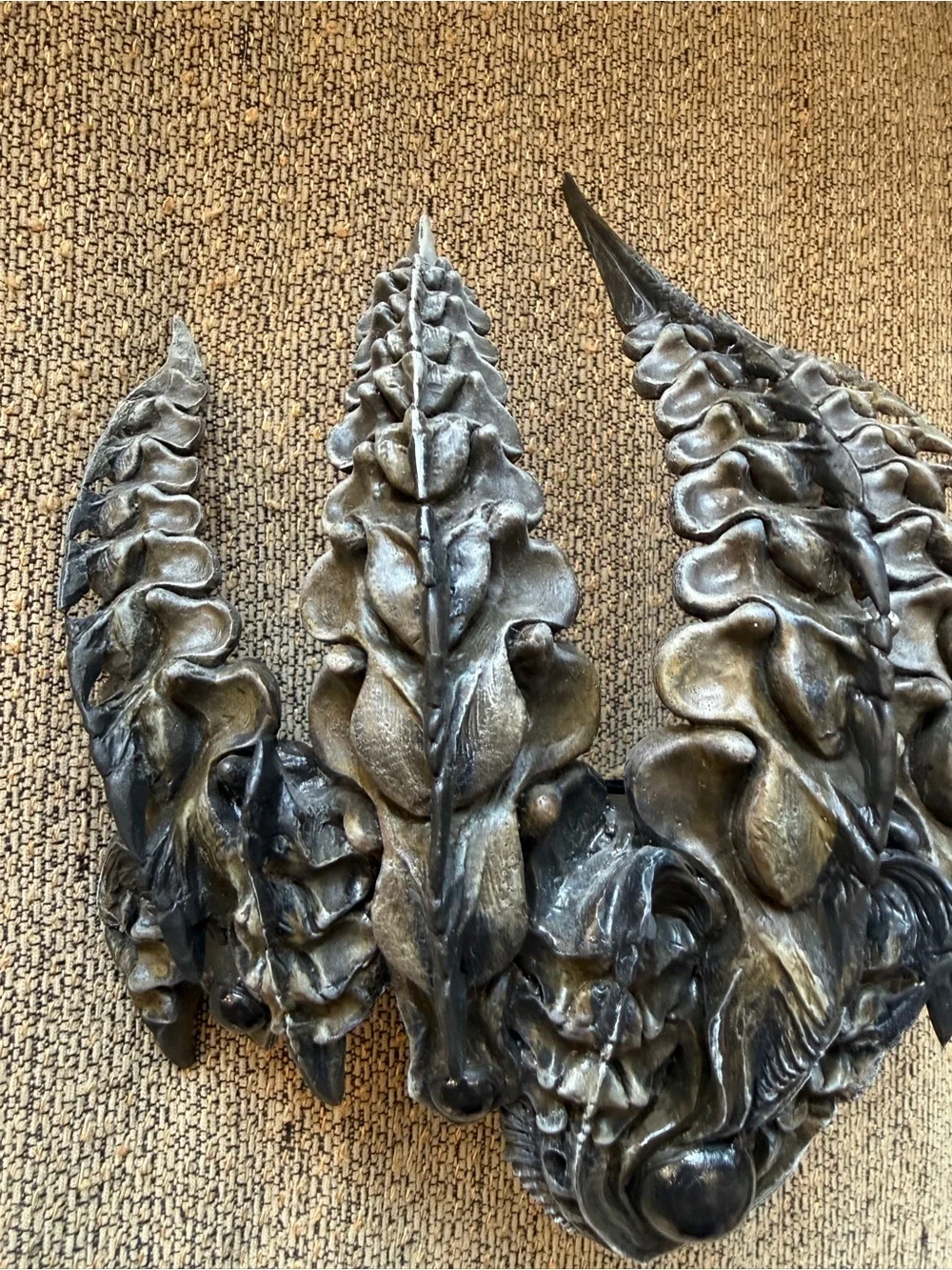 Ornate Gothic Witch Queen Vertebrae Crown and a Full Set of Vertebrae Claw Rings